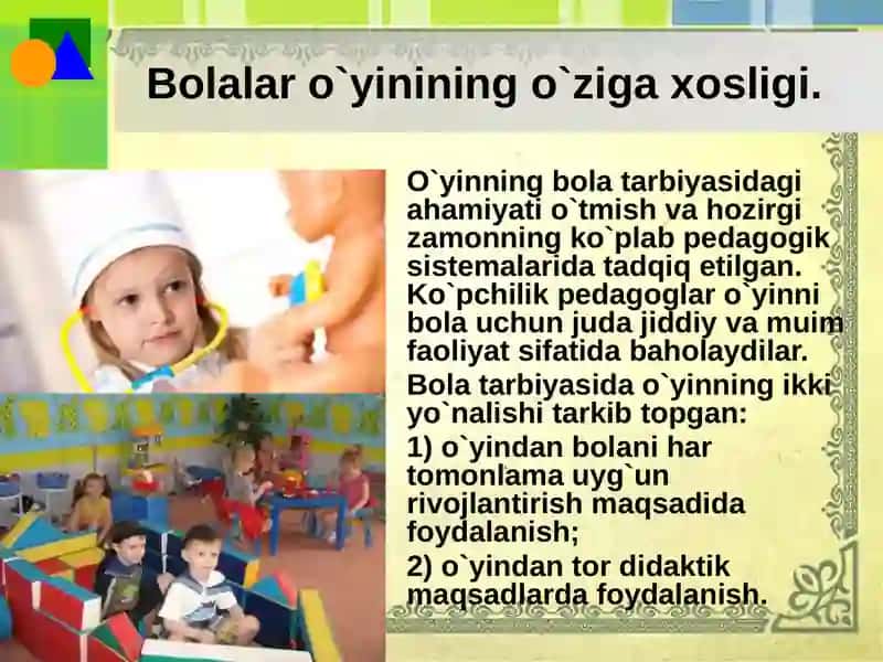O'yinning yoshg'axo'shususiyatlari 4