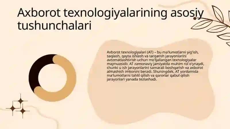Axborot texnologiyalari haqida boshlangʻich 4