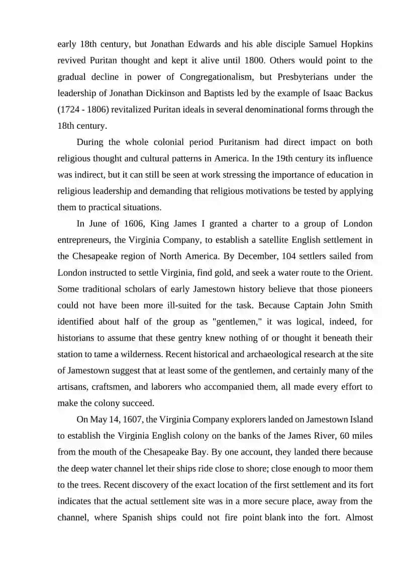 THE COLONIAL PERIOD IN AMERICAN LITERATURE (1650-1750) 4