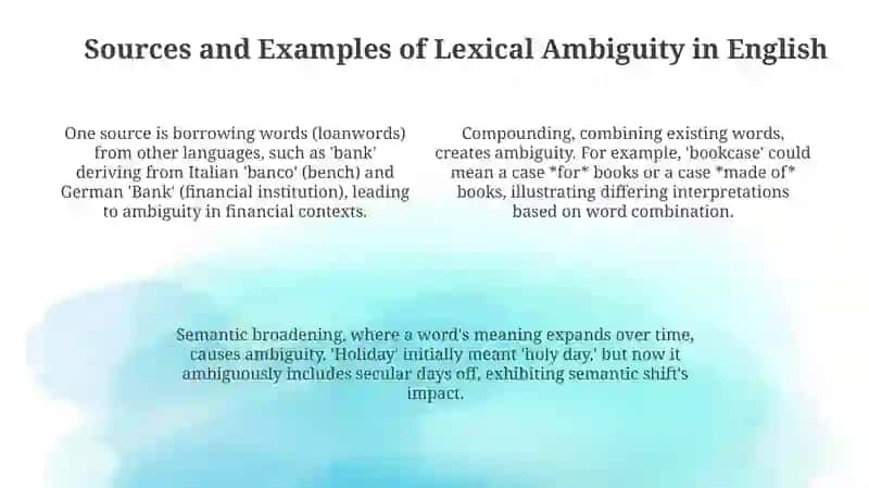 Lexical Ambiguity in English 4