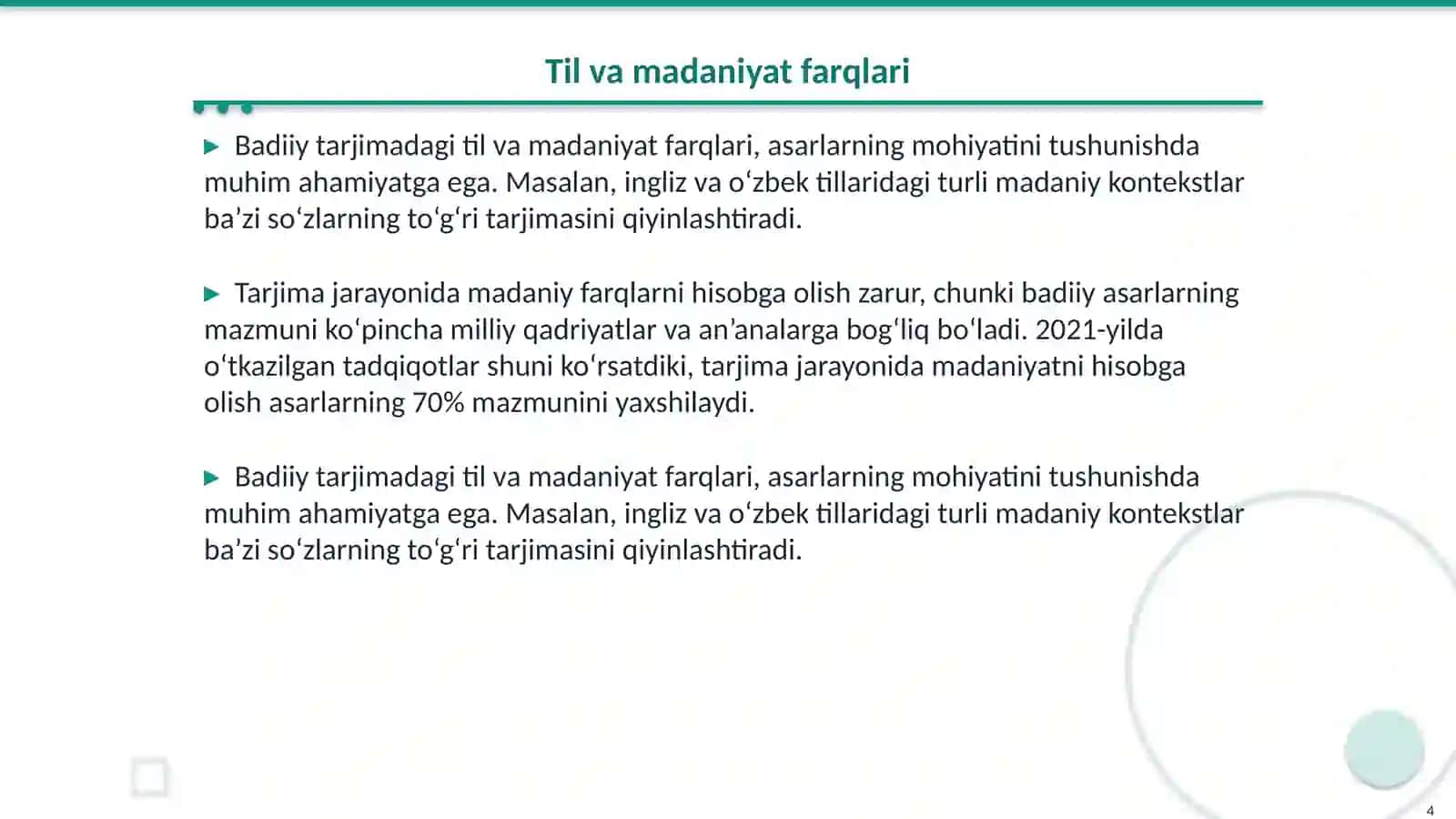 Badiiy tarjima masalalari 4