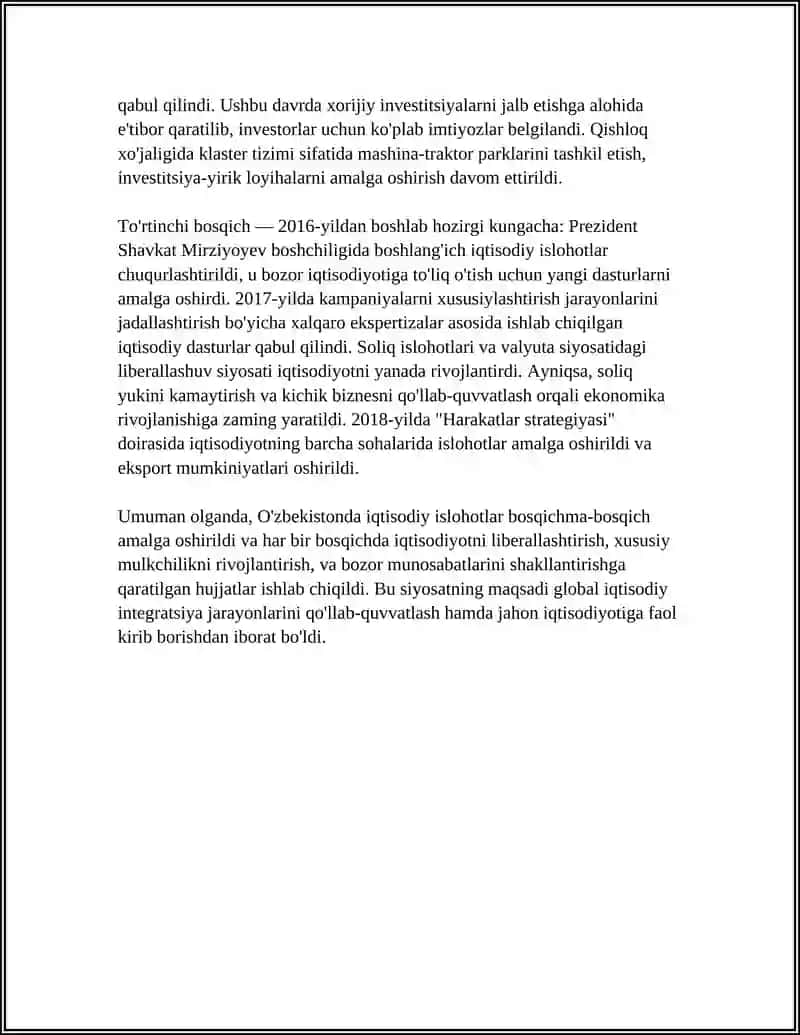 IQTISODIY ISLOHOTLAR, XUSUSIY MULKCHILIKNING SHAKLLANISHI 4