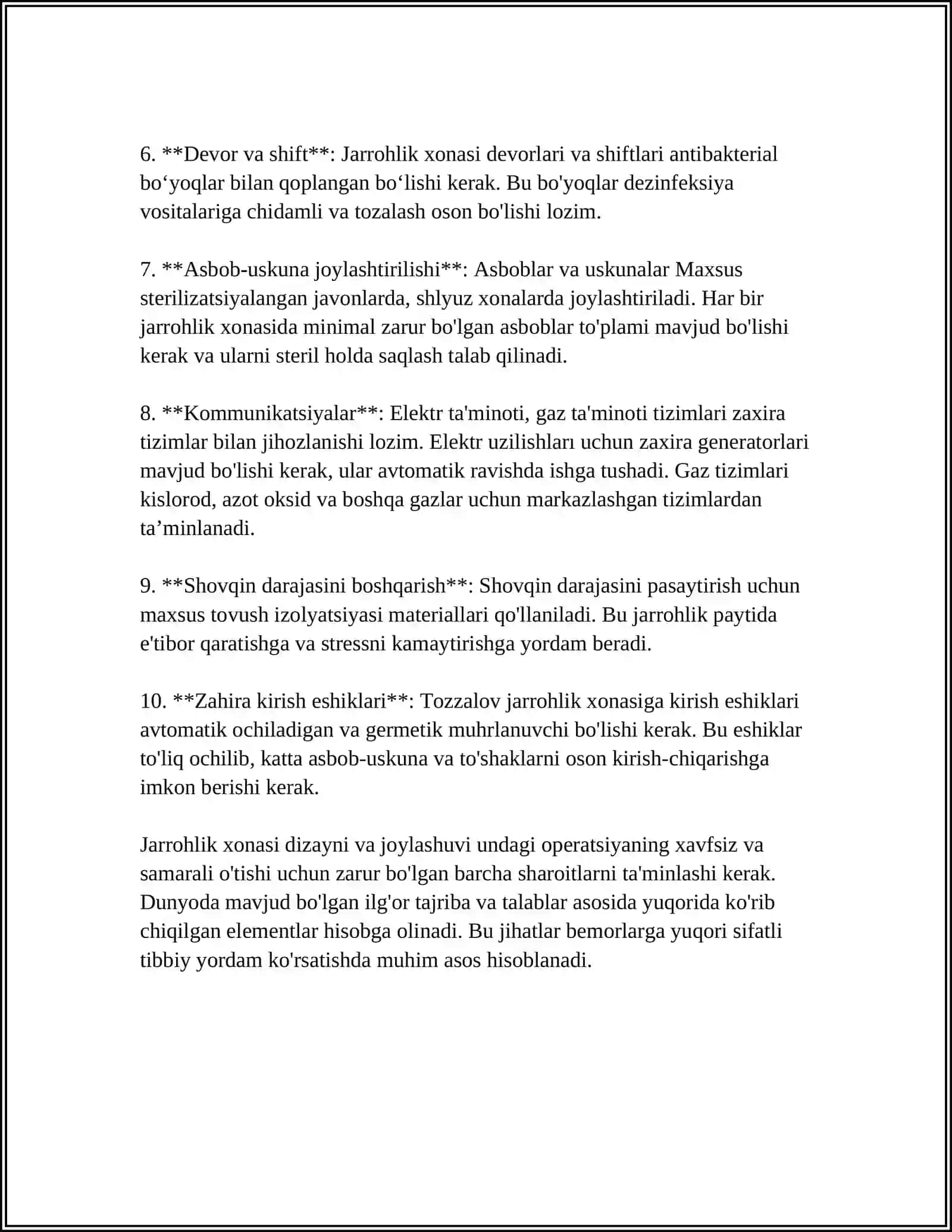 TOZZALOV XIRURGIYA XONALARI 4