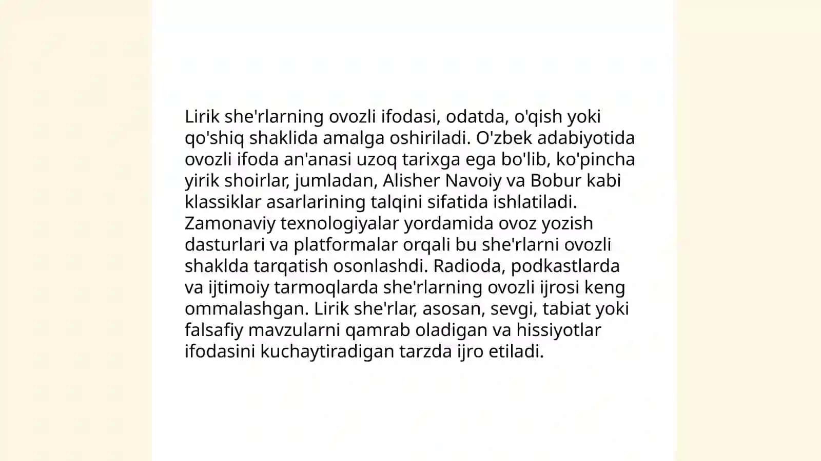 Lirik asarlarning ifodali o'qilishi 4