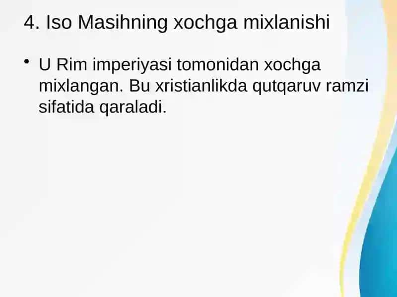 Xristianlik dinining paydo bo'lishi 4