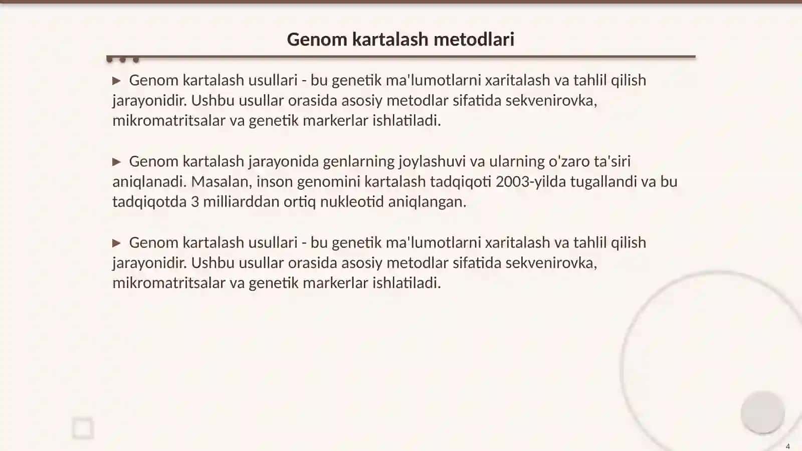 Strukturaviy genomika va genom kartalash usullari 4