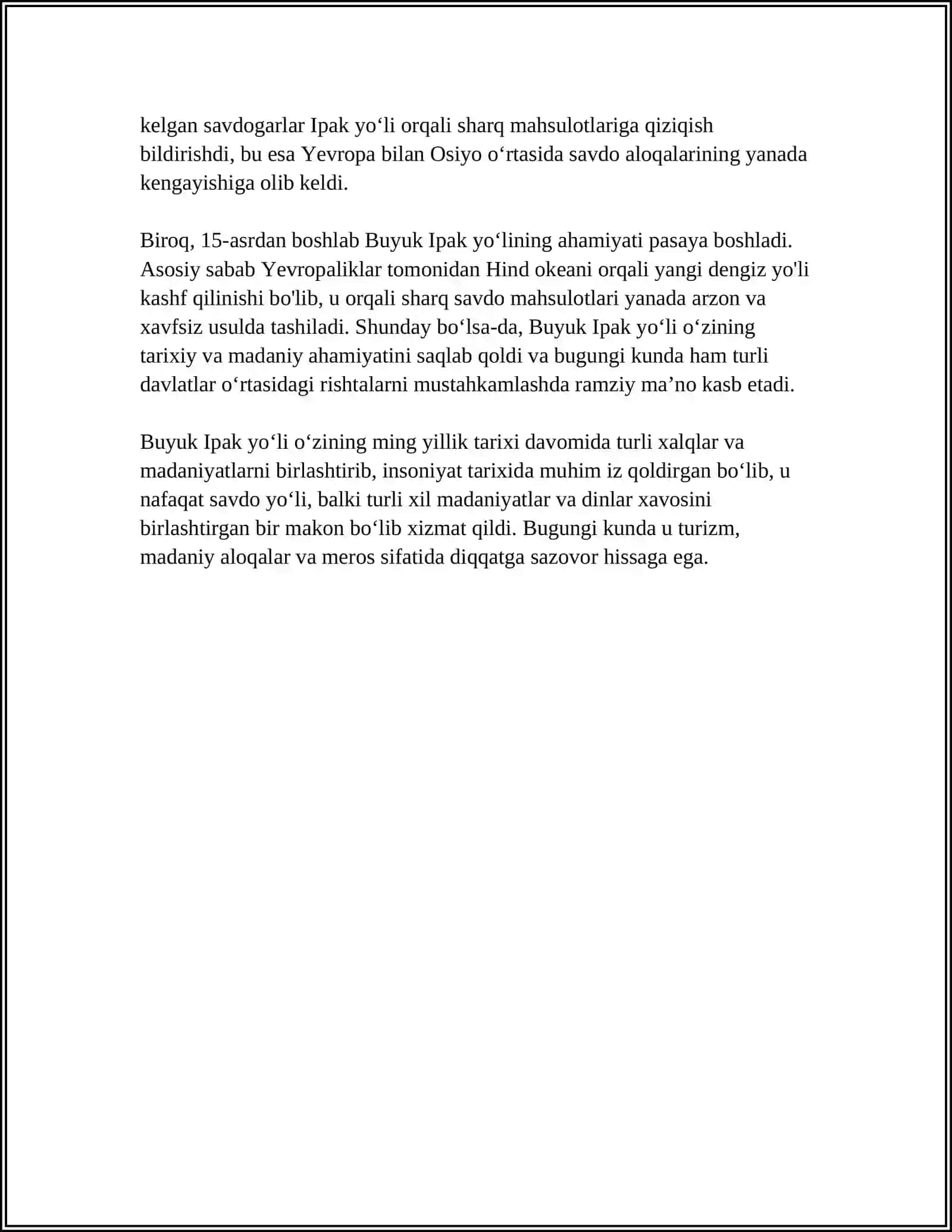 BUYUK IPAK YOʻLI GEOGRAFIYASI 4