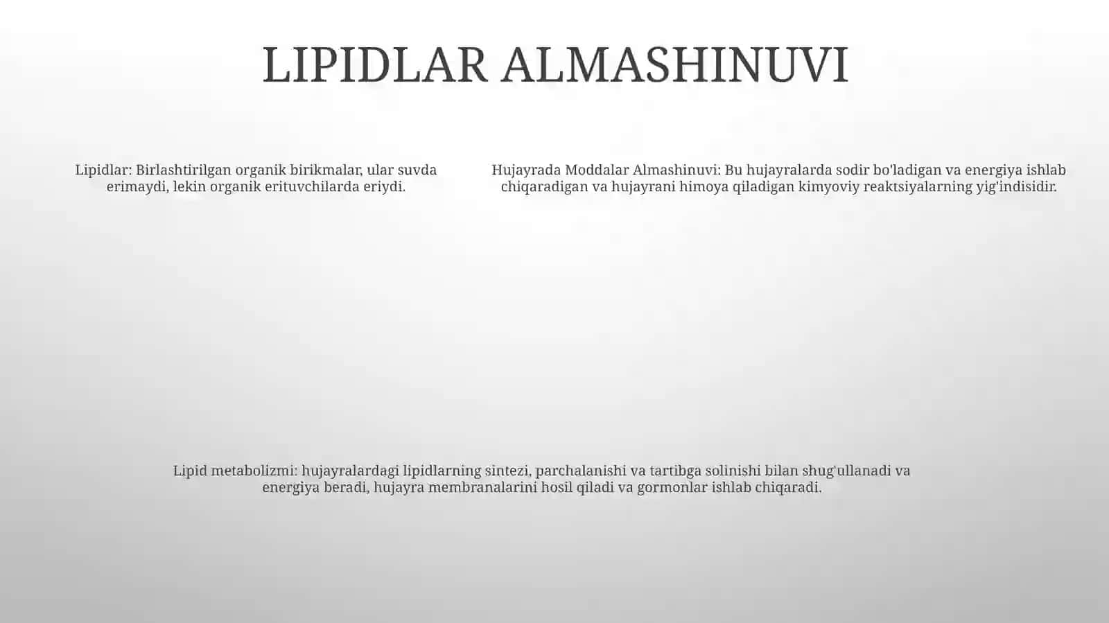 Hujayrada Moddalar Almashinuvi 4