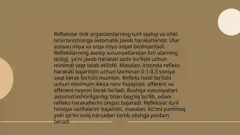Reflekis va uning turlari 4