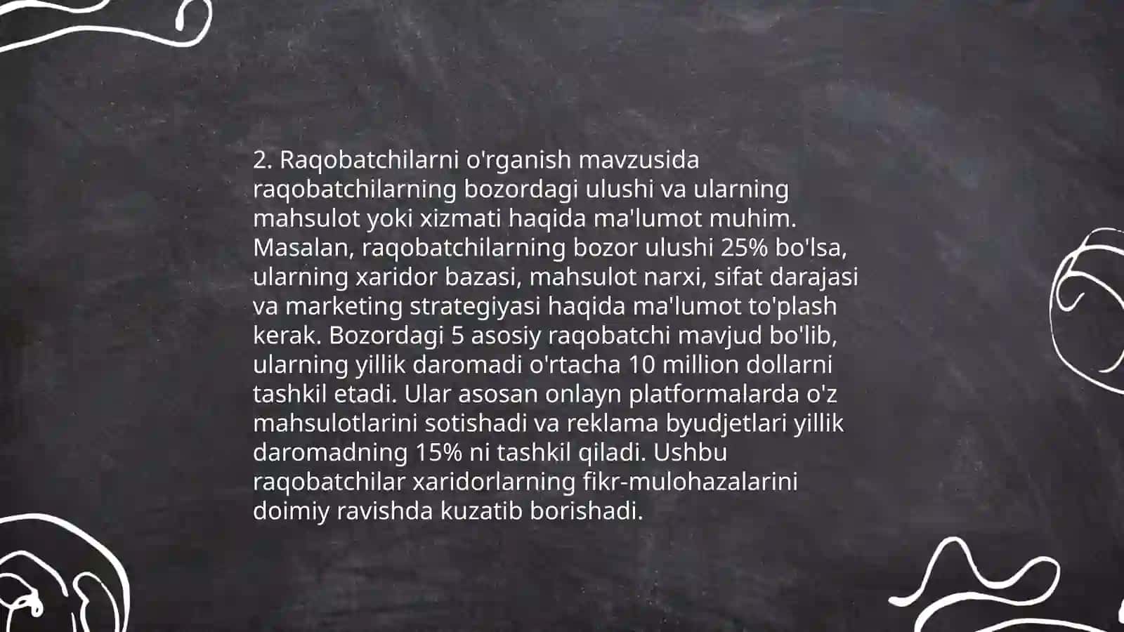 Raqobatchilikning umumiy strategiyalari 4