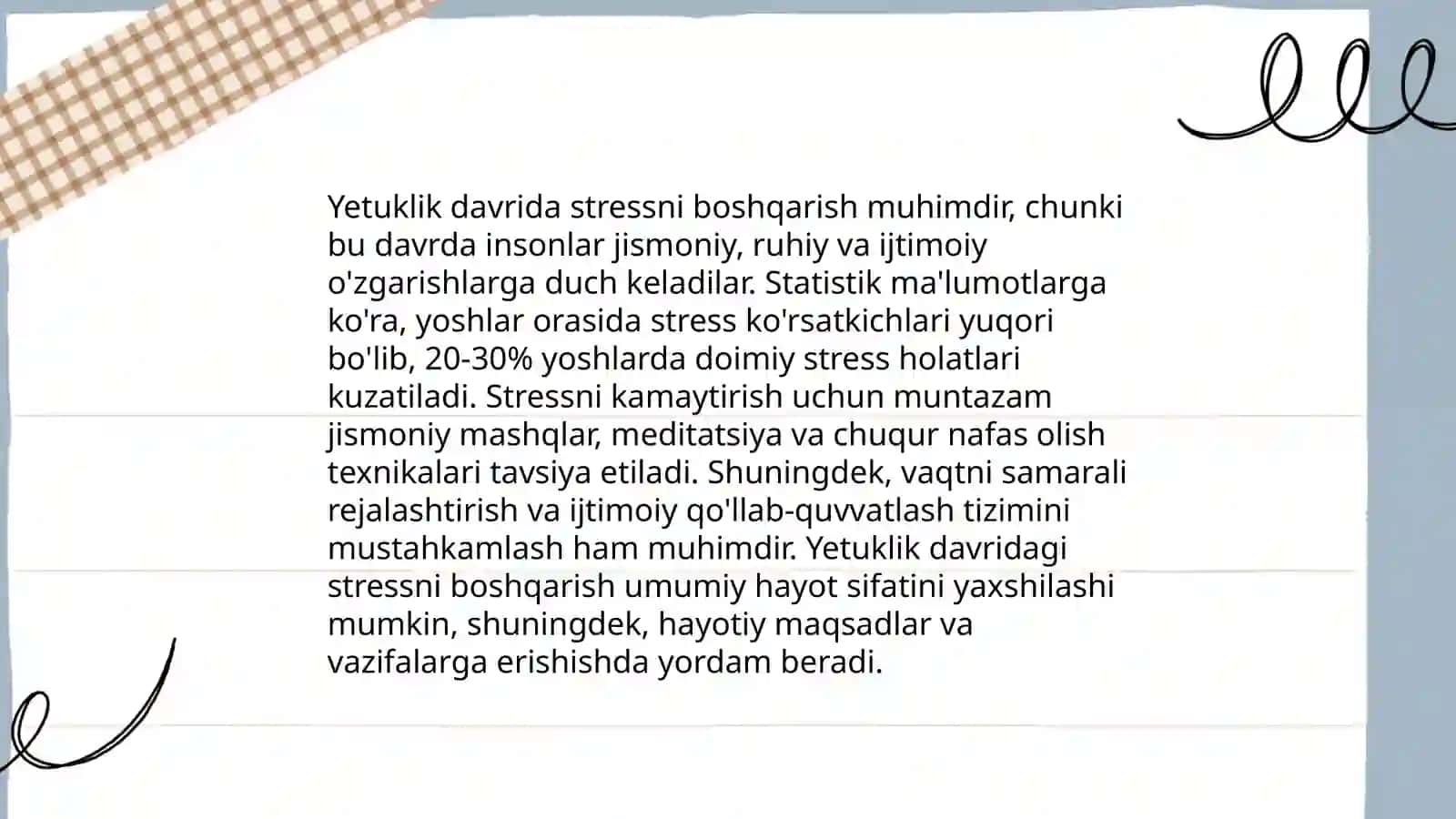 Yetuklik davrining psixologik xususiyati 4