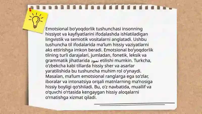 Konnotativ sema. Ematsional -ekspressiv boʻyoqdorlik, uslubiy ma'no 4