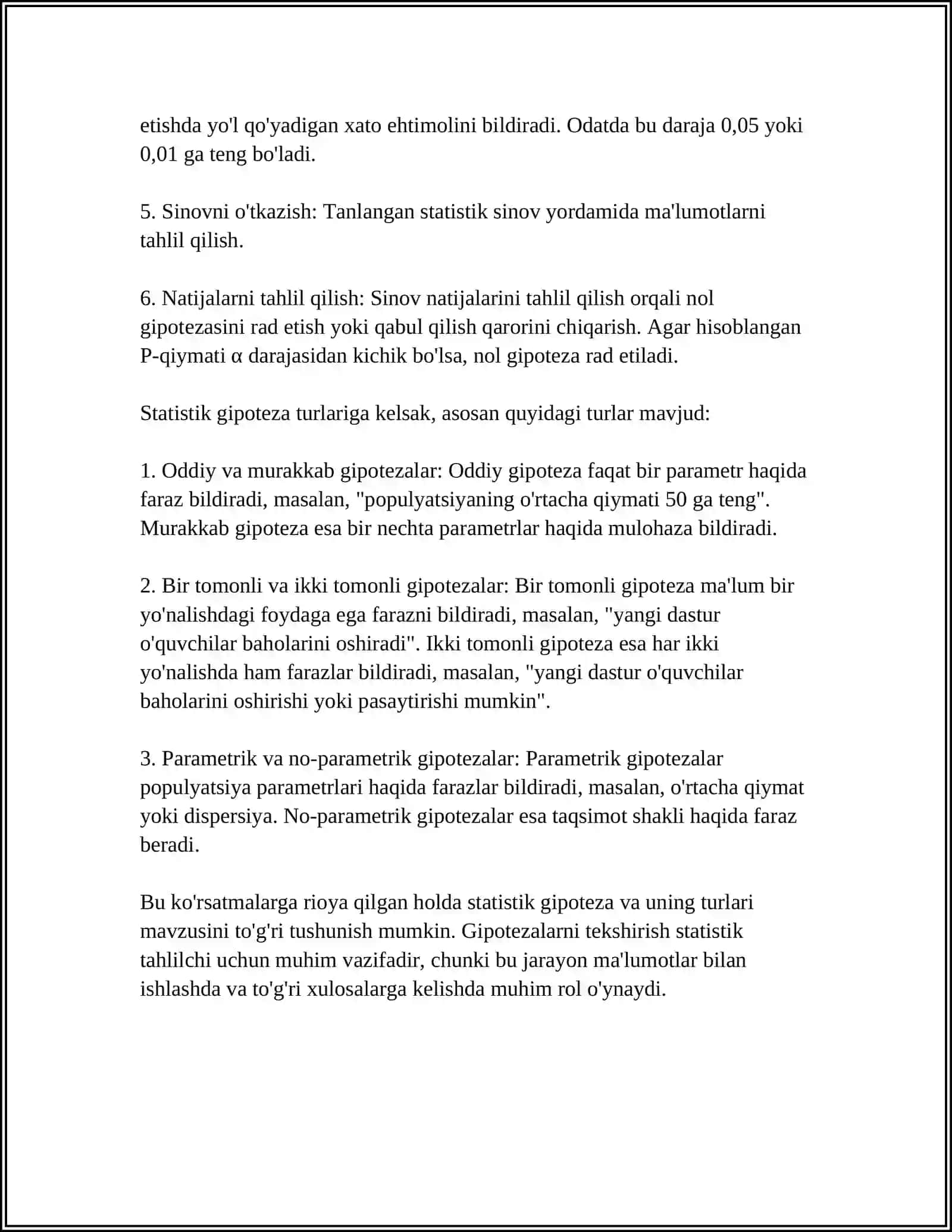 STATISTIK XULOSA 4