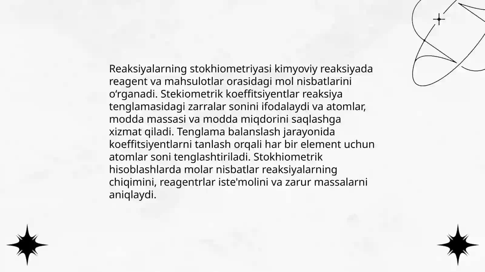 Reaksiya jarayonlarida modiy balans 4