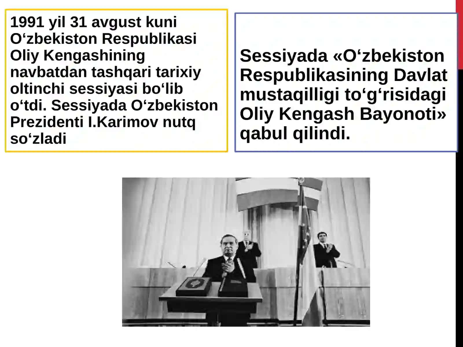 MUSTAQIL O‘ZBEKISTON RESPUBLIKASINING TASHKIL TOPISHI VA UNING TARIXIY AHAMIYATI 4