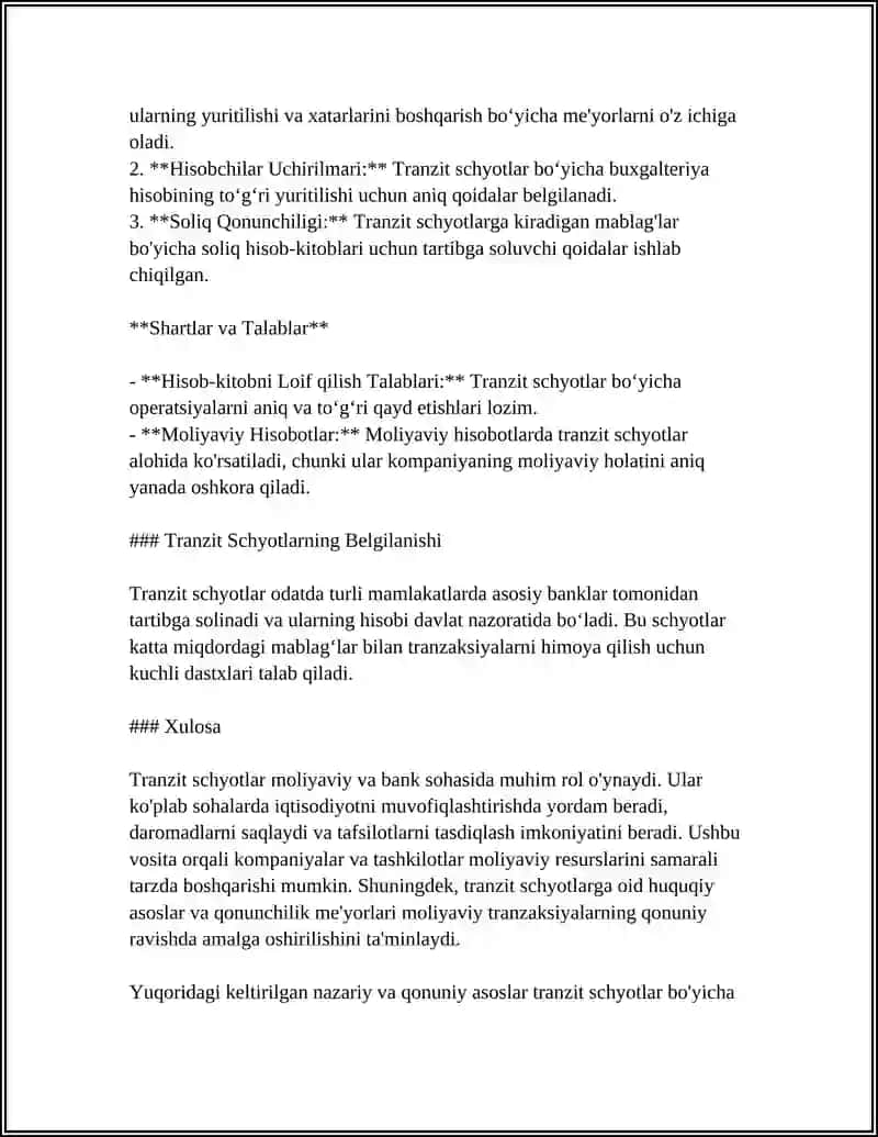 TRANZIT SCHYOTLARNING QOʻLLANISHI 4
