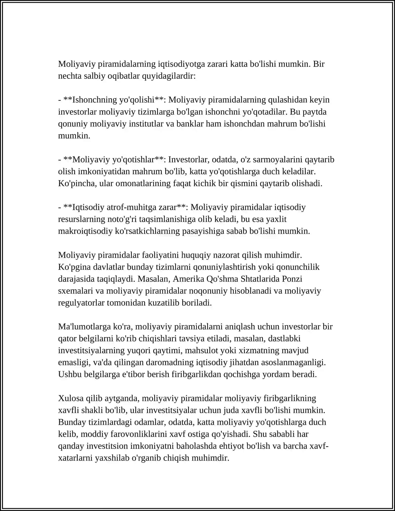 Moliyaviy piramida 4