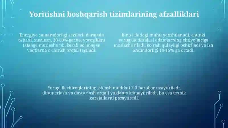Yoritish tizimlarini boshqarish 4