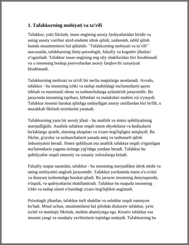 TAFAKKUR HAQIDA UMUMIY TUSHUNCHA 4