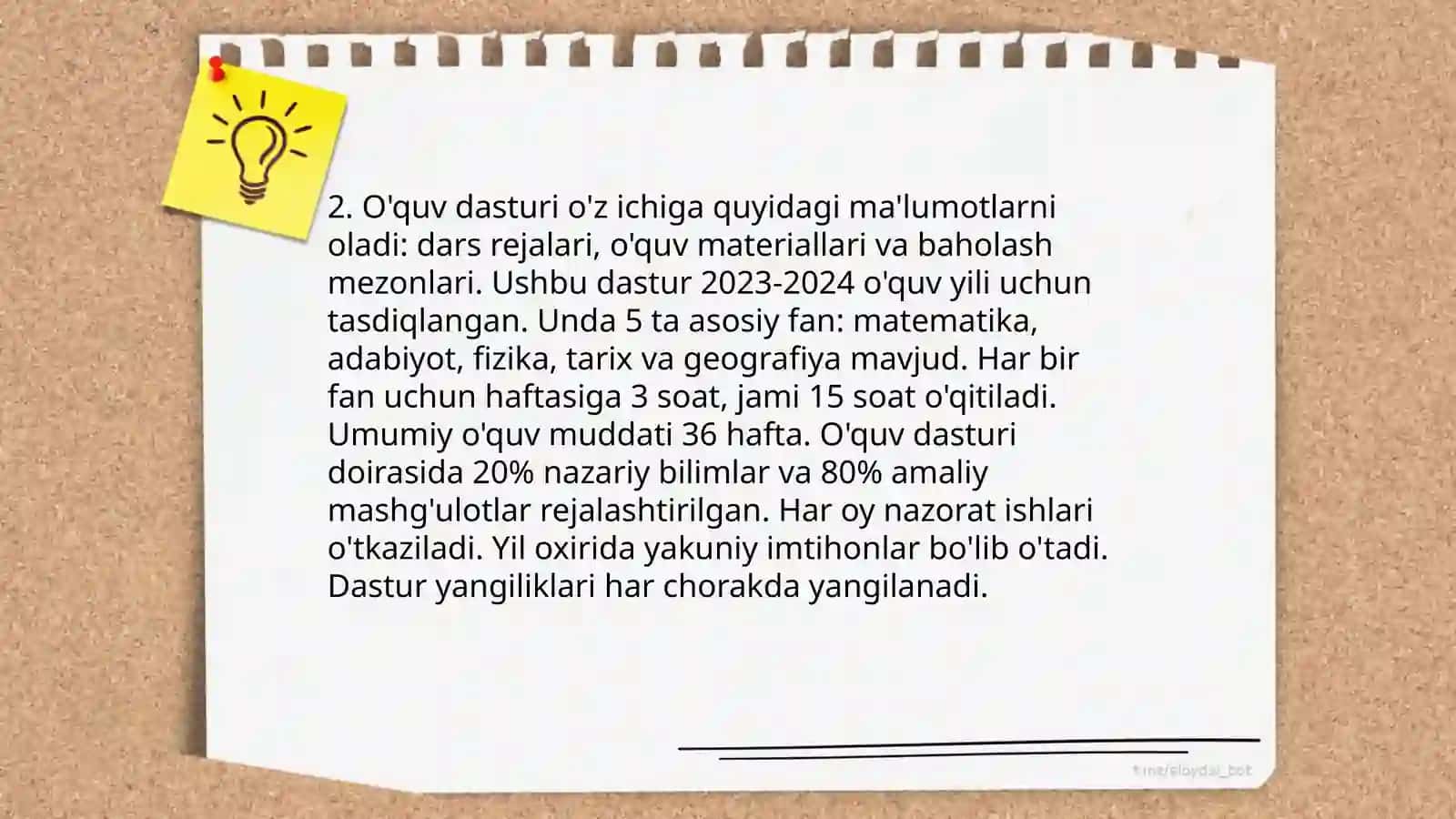 Dars rejasi 4