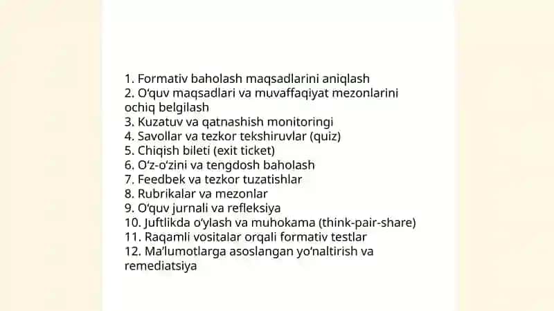 Diagnostik baholashning nazariy asoslari va maqsadlari 4
