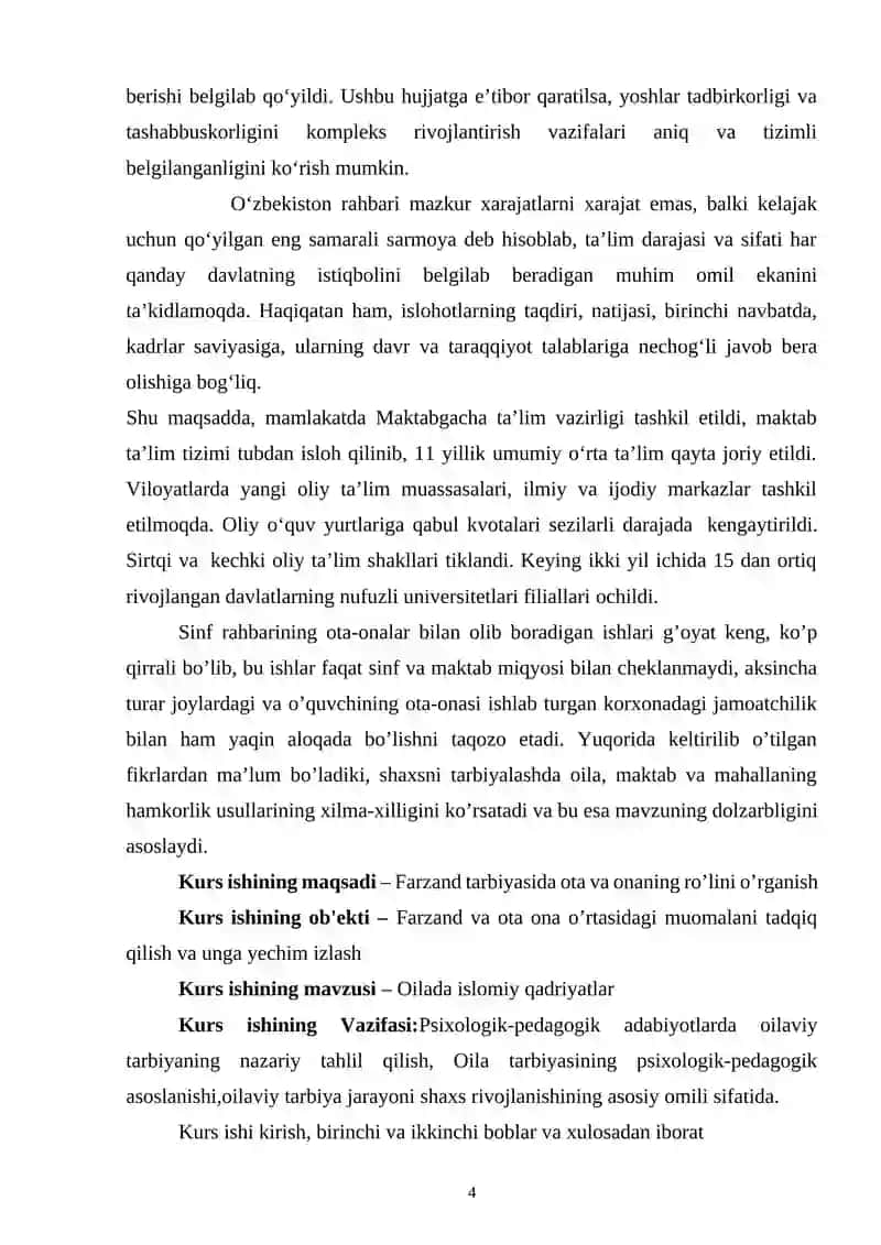Oilada islomiy qadriyatlar 4