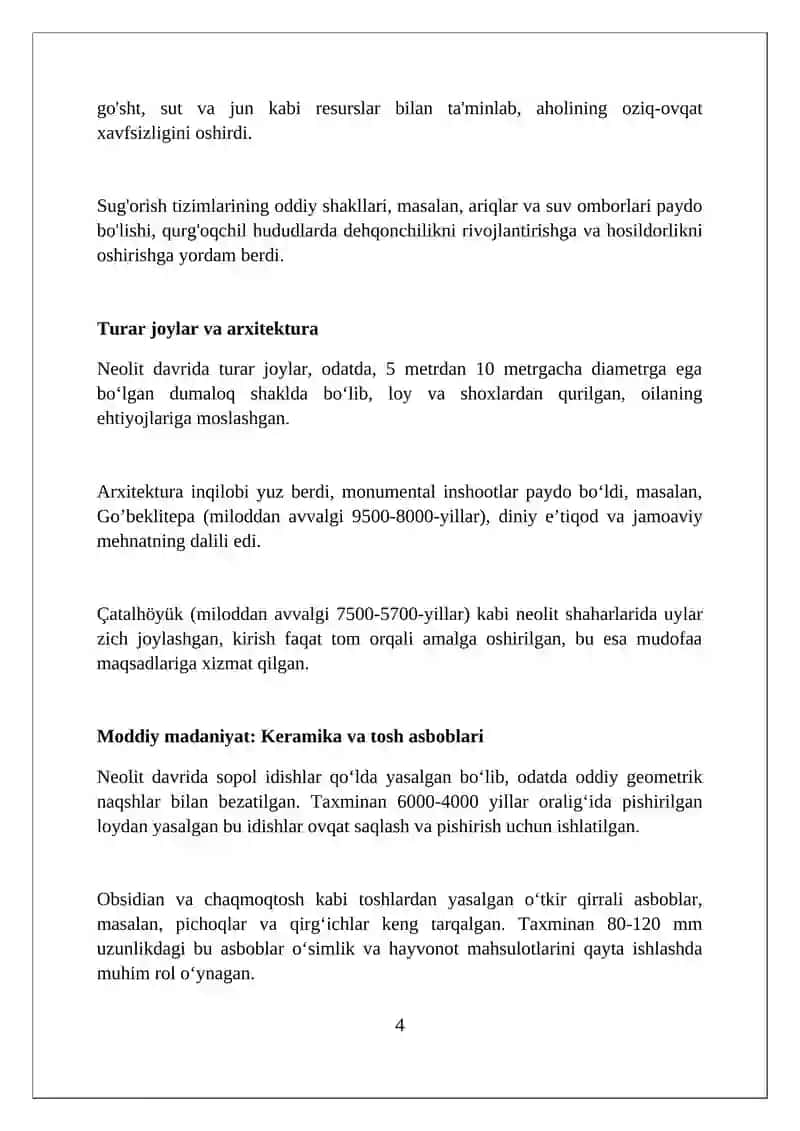 Neolit davri lokal madaniyat 4