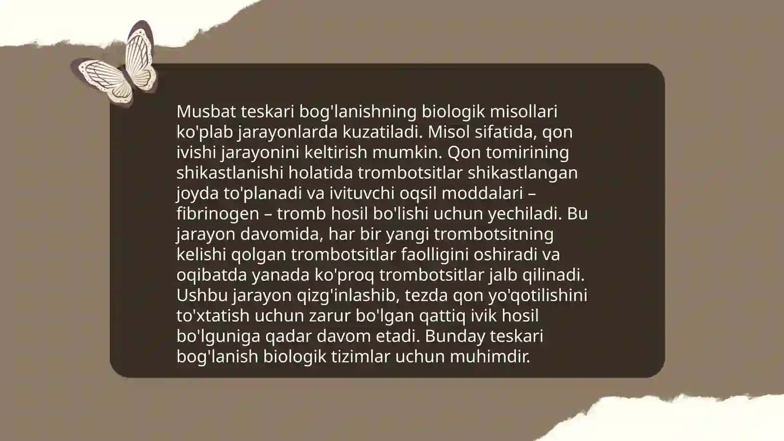 Teskari bog'lanish tizimlari 4
