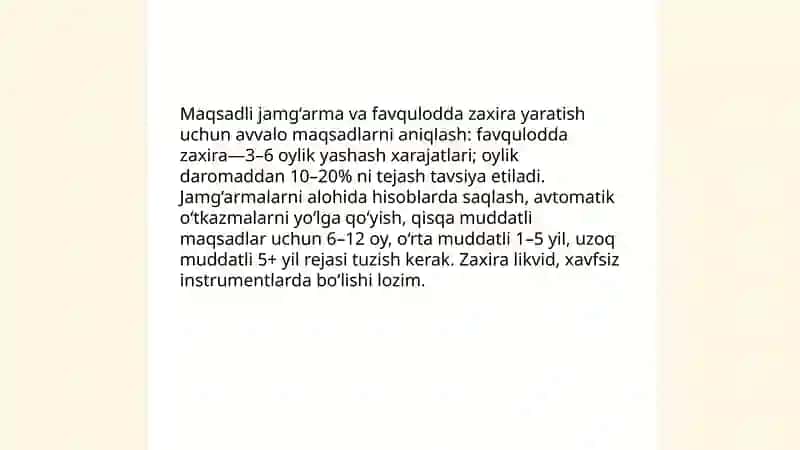 Shaxsiy byudjet tuzish va unga rioya qilish 4