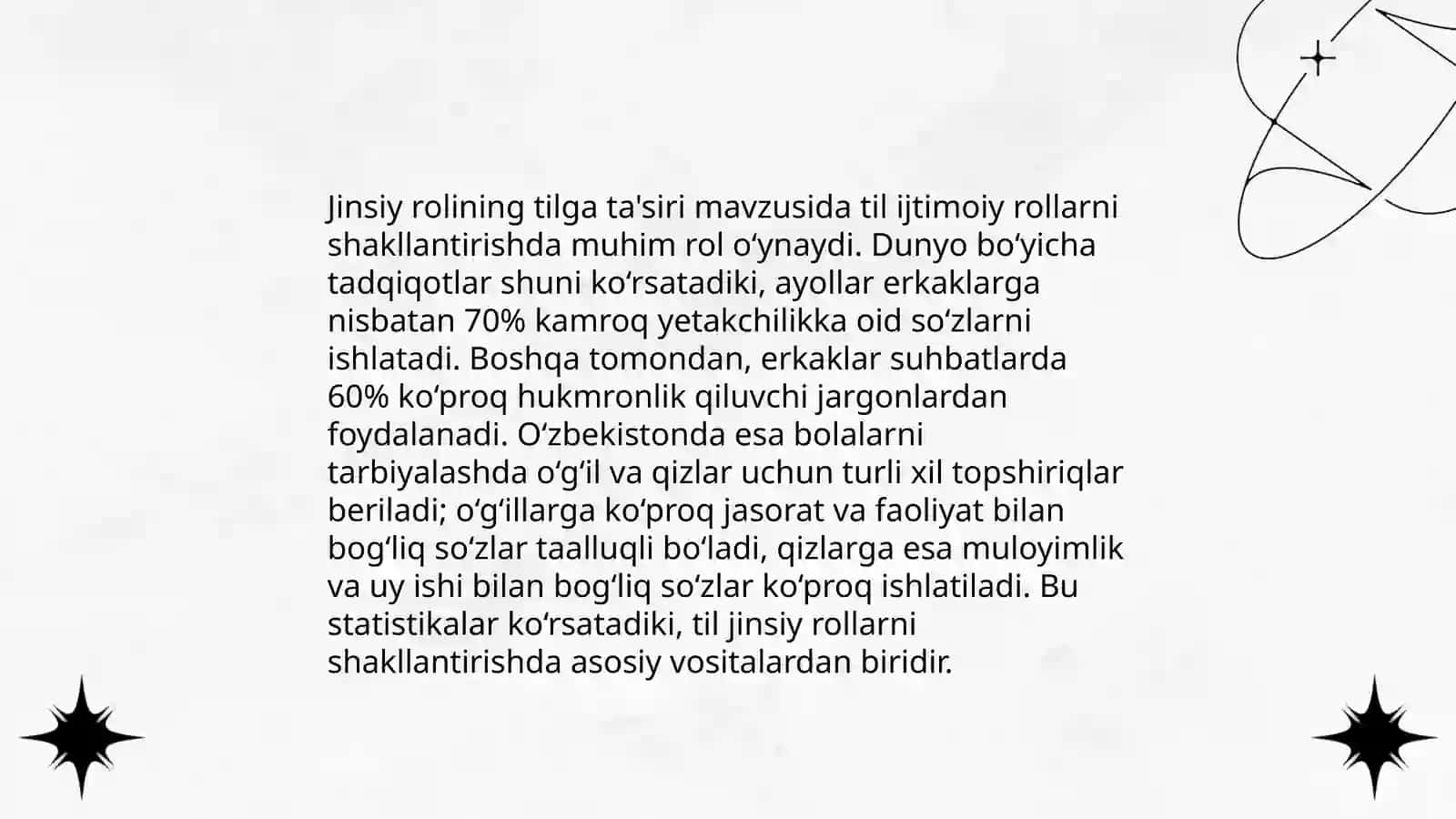 Gender va til sotsiolingvistikasining asoslari 4
