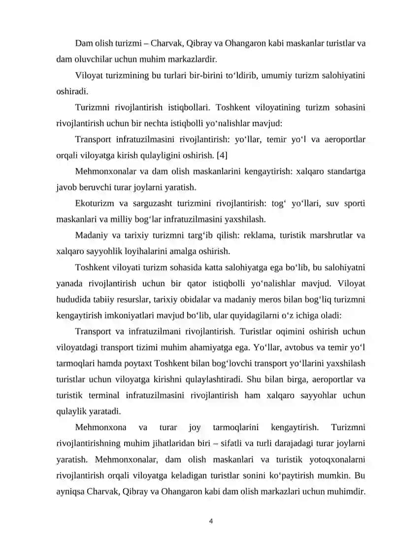 Toshkent Viloyati Turizm Geografiyasi 4