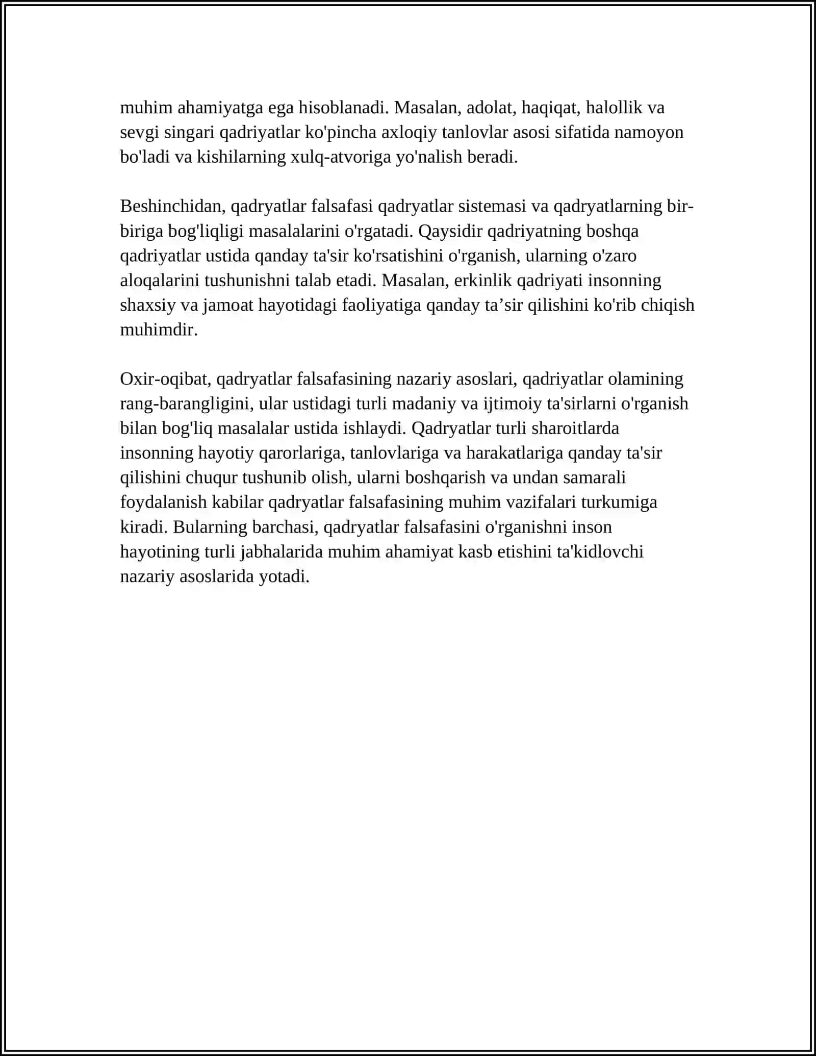 Qadryatlar Falsafasi 4