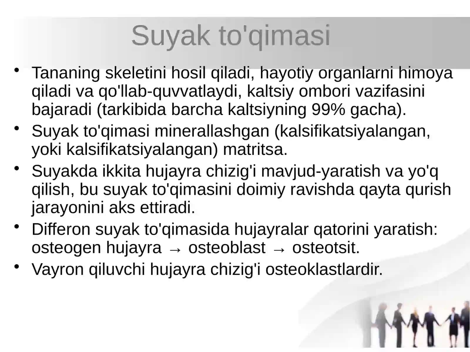 Suyak to'qimalari 4