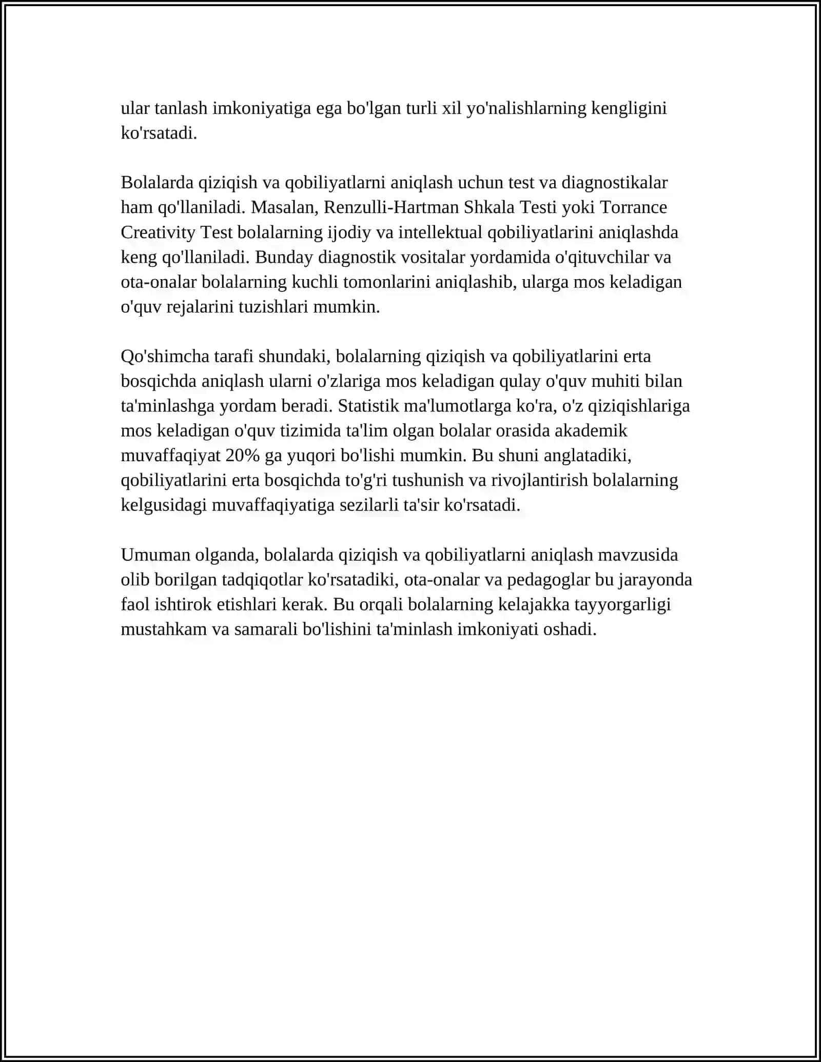 BOLALARDA SHAXSIY XUSUSIYATLARNI DIAGNOSTIKA QILISH 4