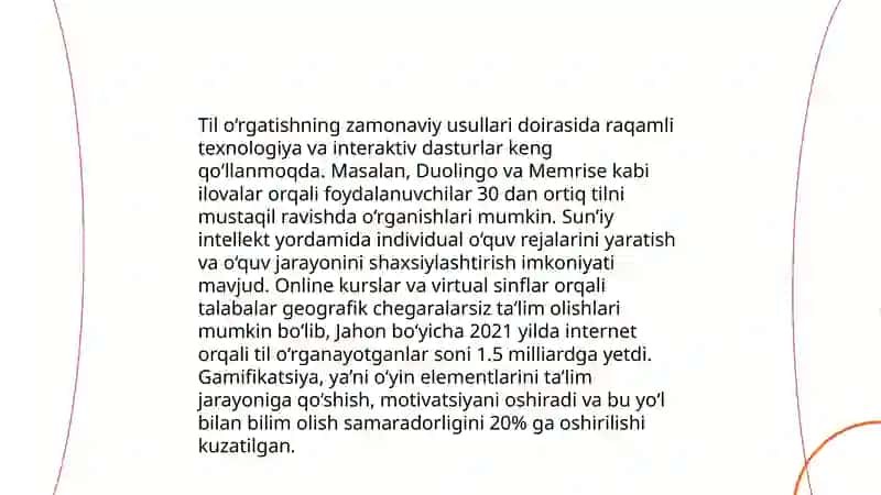 Chet tili darsi va uni tashkillashtirish 4