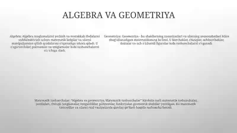 Matematik Tushunchalar 4