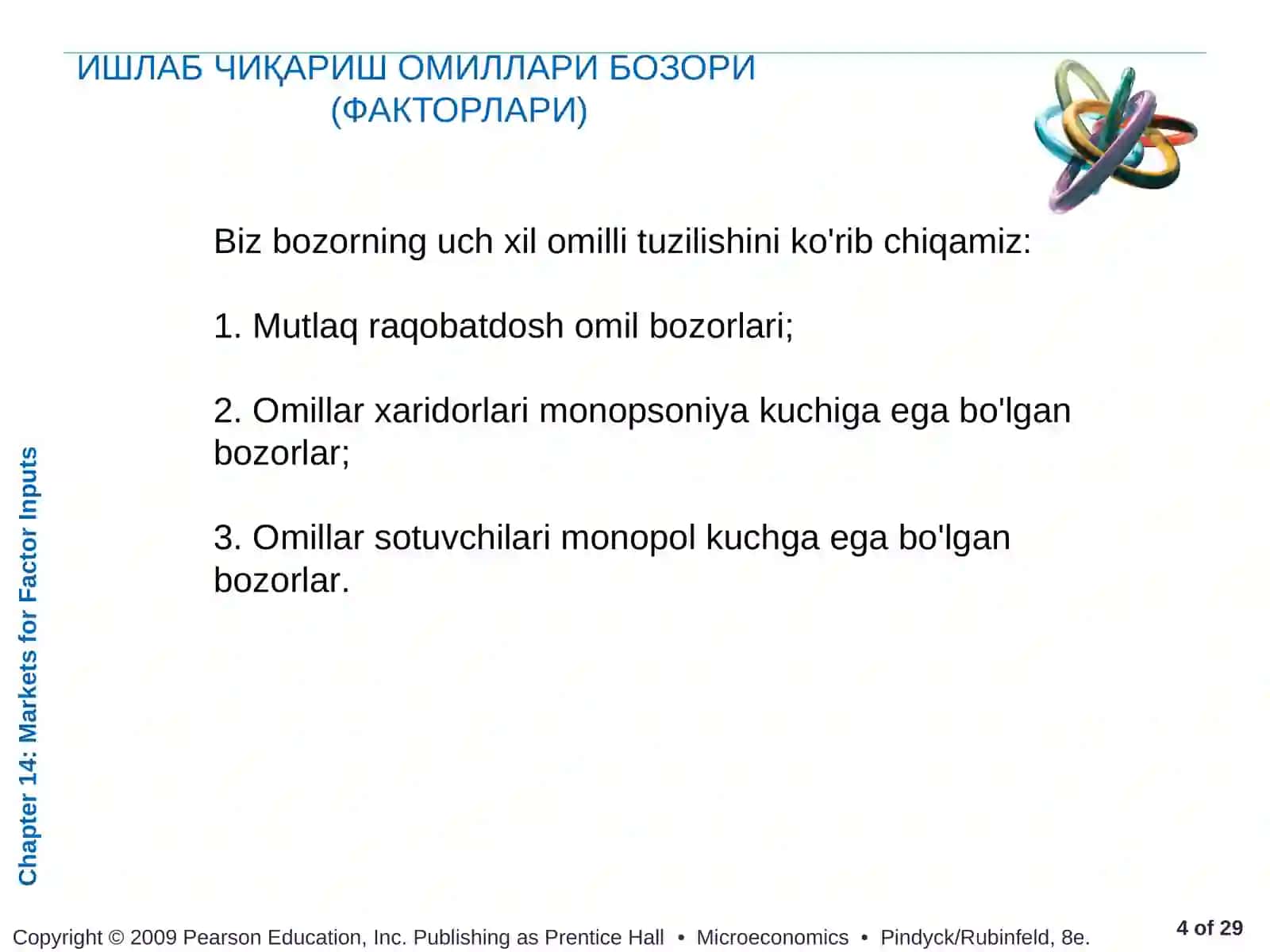 Бозорга кириш омиллари 4
