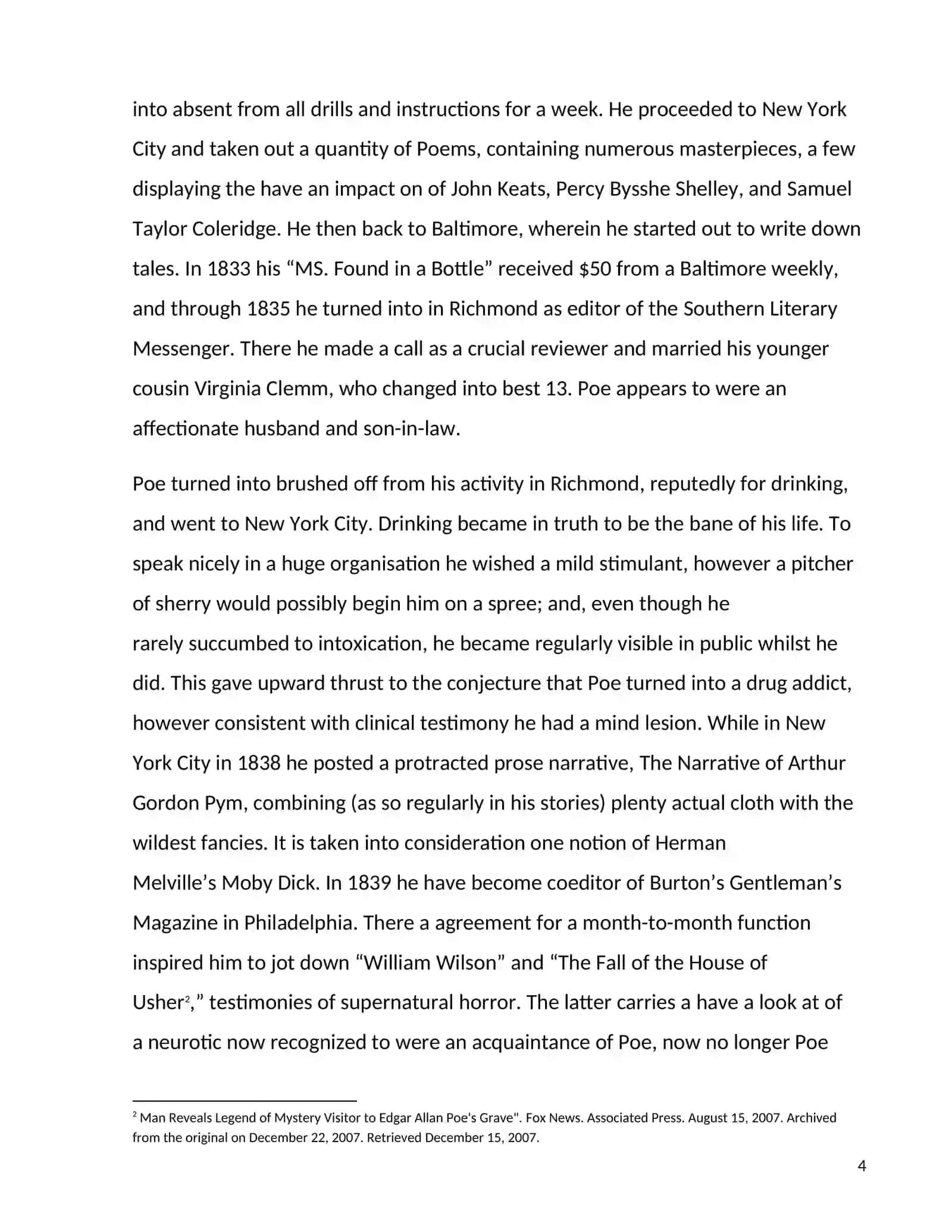 The role of description in the works of Edgar Allan Po 4