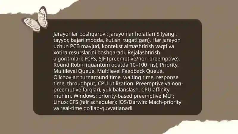 Yadro arxitekturasi va tizim chaqiriqlari (Windows, iOS, Linux) 4