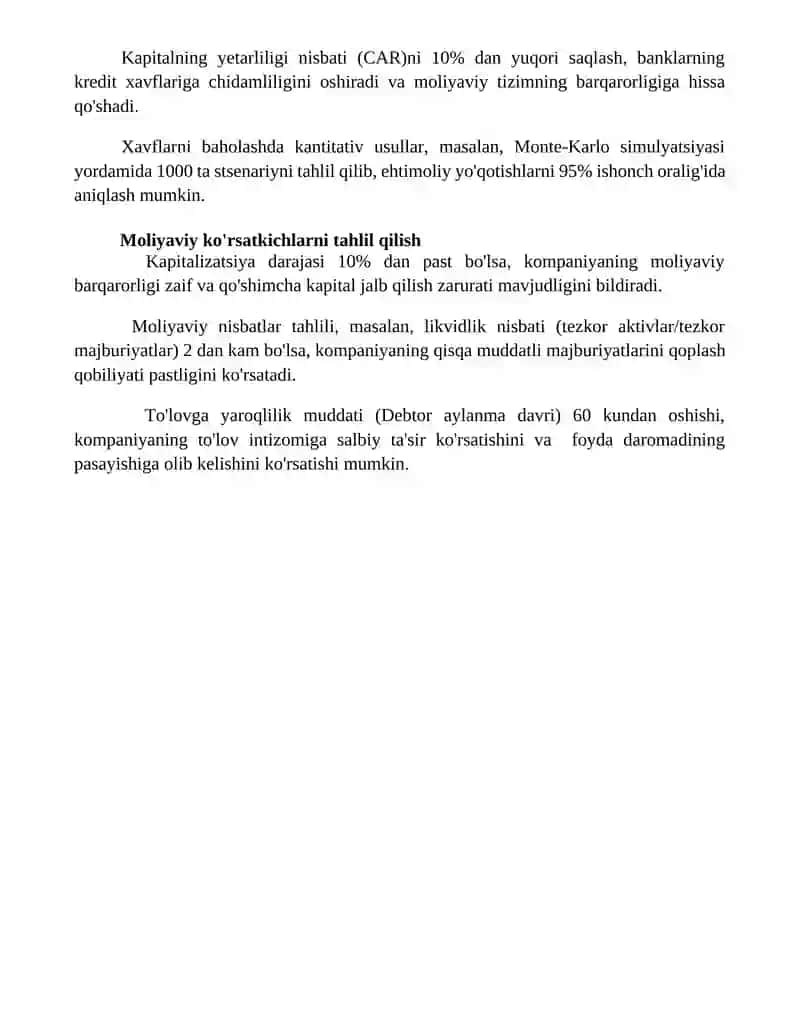 Moliyaviy barqarorlik tahlili 4
