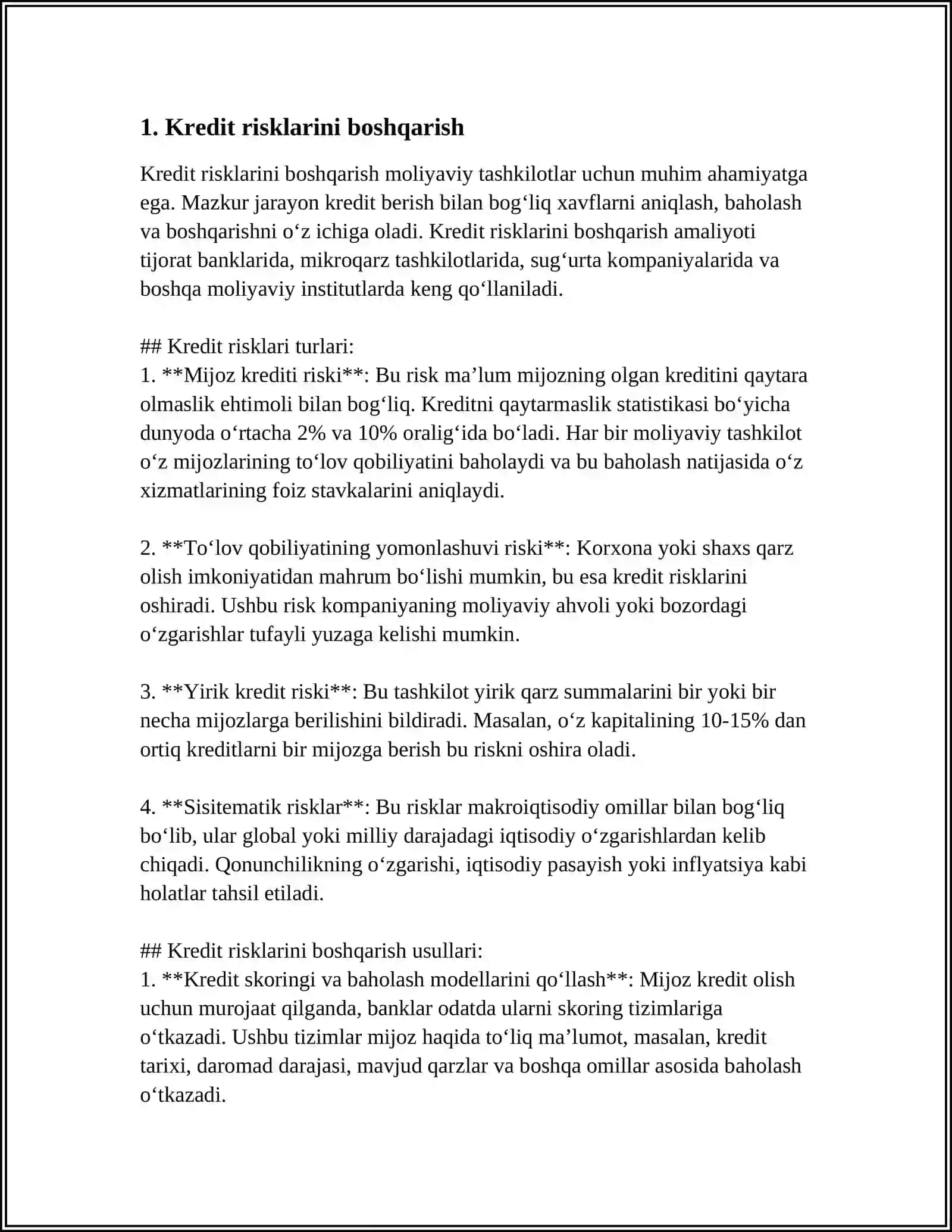 KREDIT OPERATSIYALARI HISOBI 4