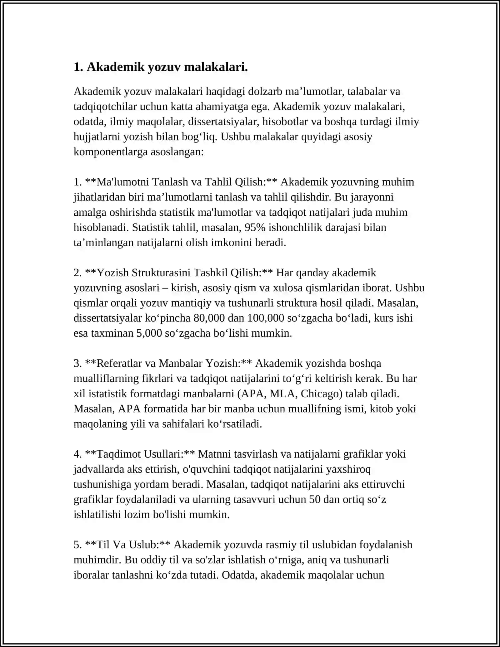 Akademik yozuv malakalari 4