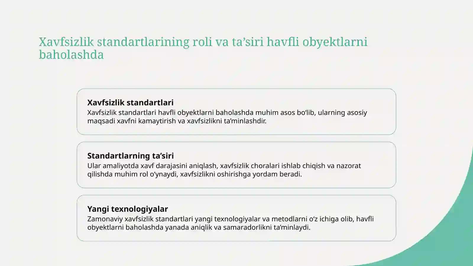 Havfli obyektlar smetasining husisiyatlari 4