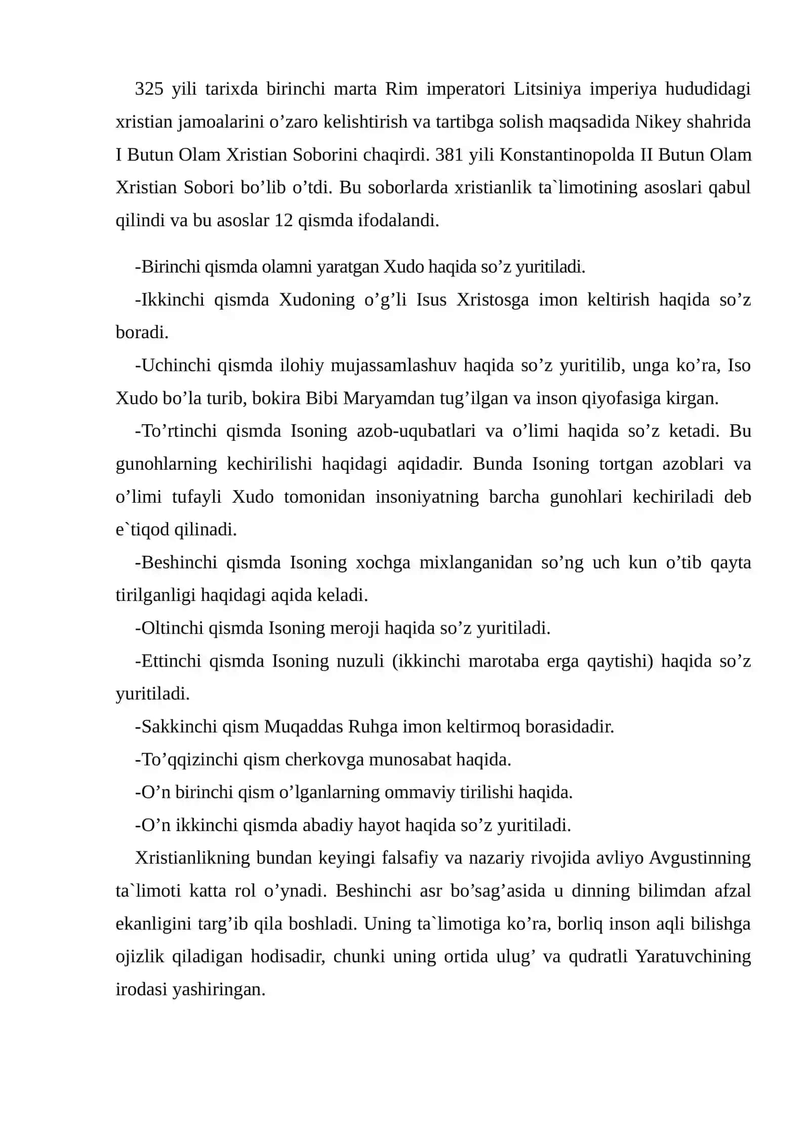 Xristianlik dini: vujudga kelishi, rivojlanish bosqichlari va aqidaviy ta’limoti 4