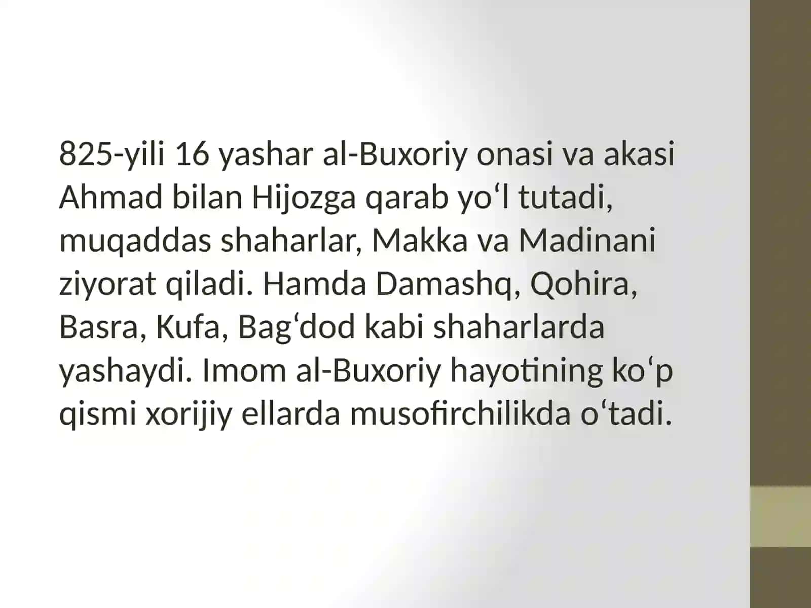 IMOM AL-BUXORIY(810- 870) 4