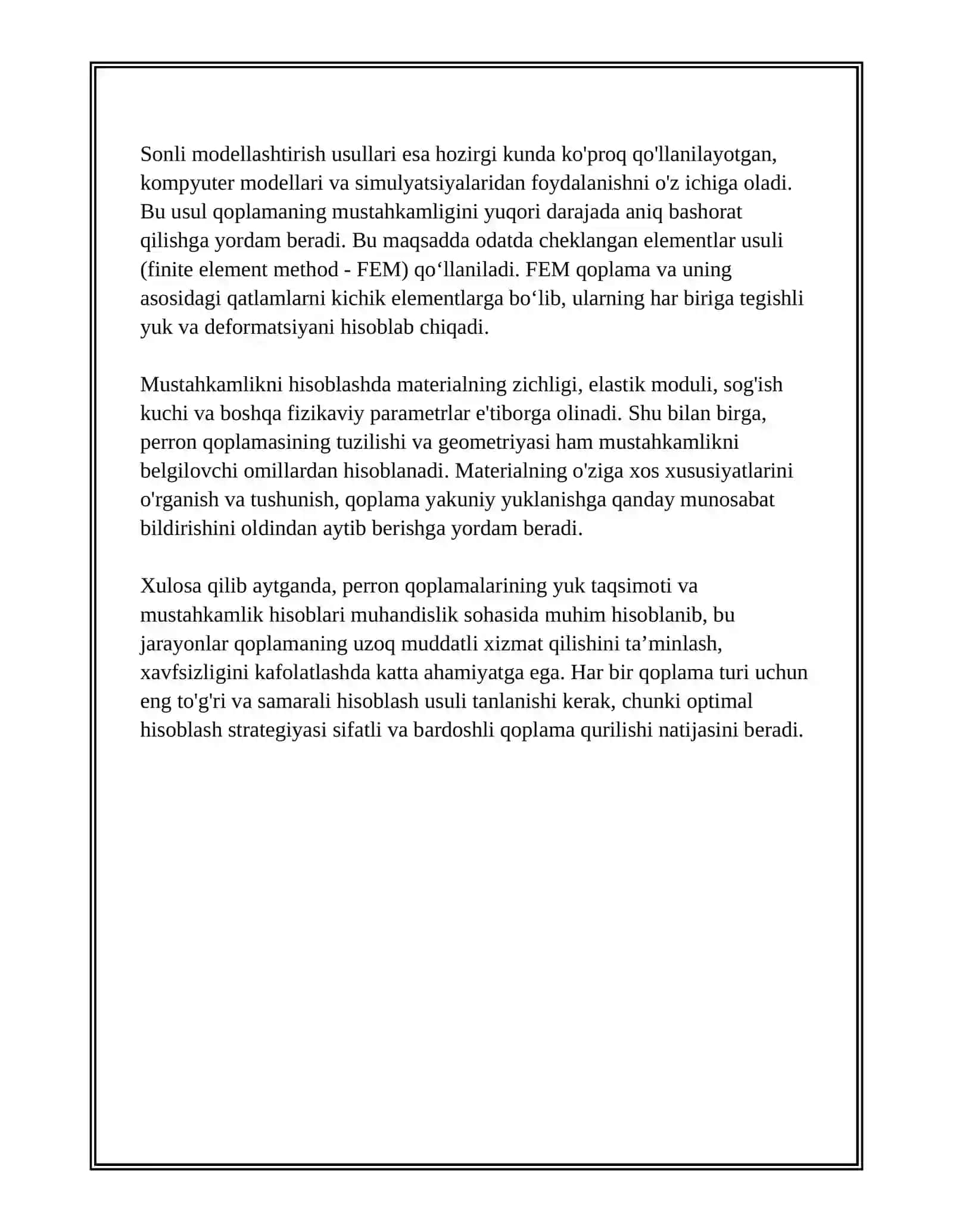 PERRON QOPLAMALARINING MUSTAHKAMLIK HISOBLARI 4