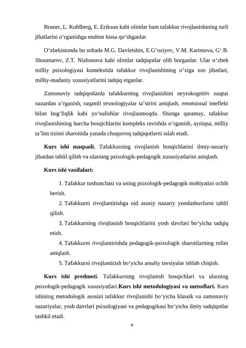 TAFAKKURNI RIVOJLANISH BOSQICHLARI 4