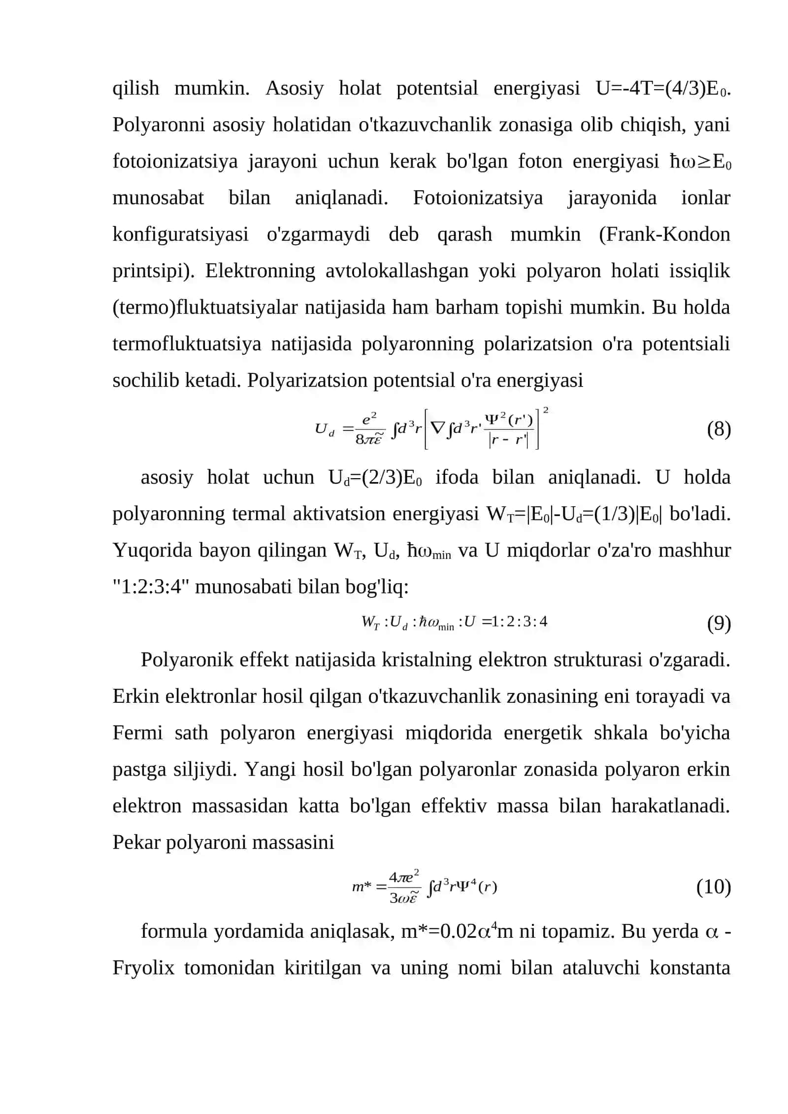 Kontinual polyaronlar 4