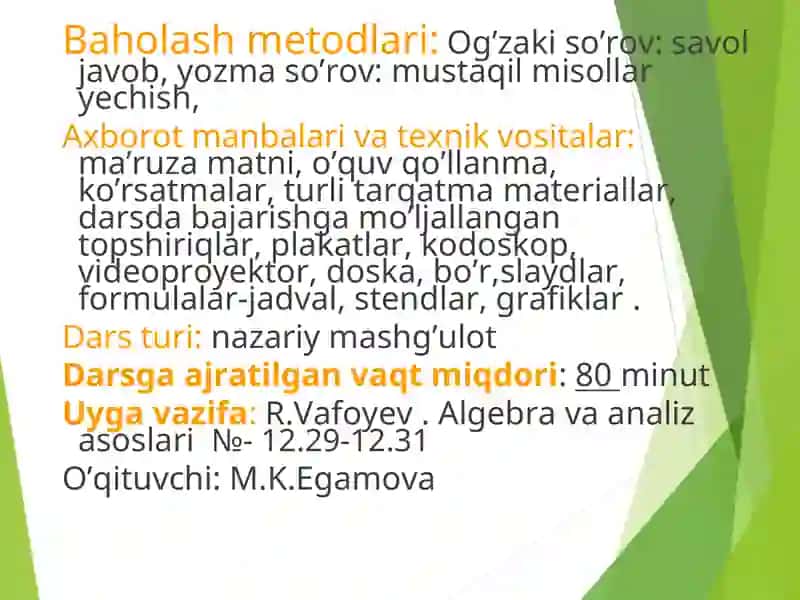 Egri chiziqli trapetsiyava uning yuzi. Aniq integral. Nyuton-Leybnits formulasi 4