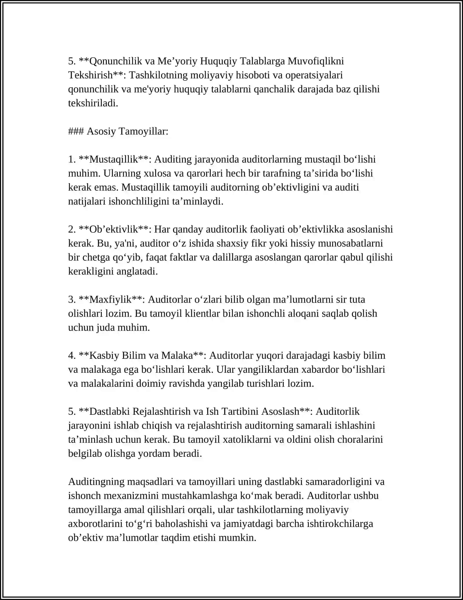 BANKLARDA AUDITORLIK XULOSALARINI BERISH TARTIBI 4